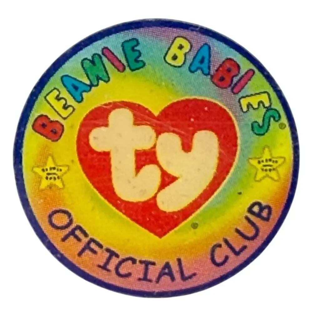 Vintage 90s TY Beanie Baby Pins: TY Logo, TY Club, Clubby, Patriot, Squealer